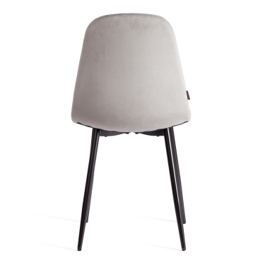 Стул Tetchair BREEZE mod. JSC-58 Велюр/металл , 44 х 53 х 86 см, grey серый HLR 19 / черный