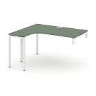 Стол-надставка на опорную тумбу левый Рива CONCEPT CN.OSAN-004L Дуб Винченцо Белый