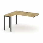 Стол-приставка к опорной тумбе/шкафу левый Рива CONCEPT CN.OSAPR-006L Дуб Винченцо Черный