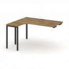 Стол-приставка к опорной тумбе/шкафу левый Рива CONCEPT CN.OSAPR-006L Сандал Янтарный Черный