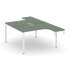 Рабочая станция-надставка на опорные тумбы Рива CONCEPT CN.DSAN-001 Дуб Мали Белый