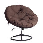 Кресло Tetchair CLOUDE HOME рогожка/металл, 97х98х90-96см, коричневый, 3М7-147