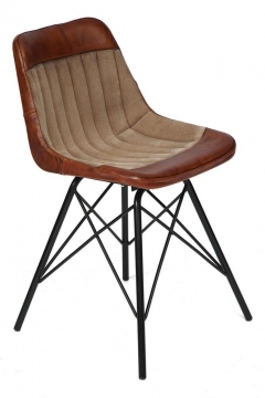 Стул Tetchair Secret De Maison GETS mod. M-14529 металл/кожа буйвола/ткань хлопок, 78х45х51см, коричневый, ткань винтаж