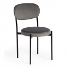 Стул Tetchair REVO mod. 7033 / 1 шт. в упаковке ткань/металл, 47х54х82 см, высота до сиденья 47 см, серый barkhat 26/черный