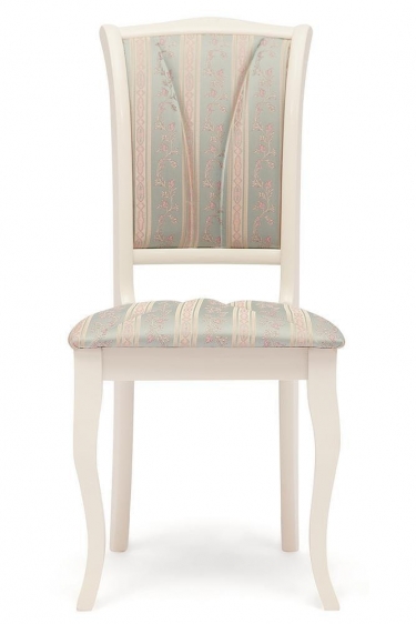 Стул Tetchair Opera OP-SC / 1 шт. в упаковке дерево гевея, 45х53х97см, ivory white слоновая кость 2-5, ткань бирюзовая H180-19