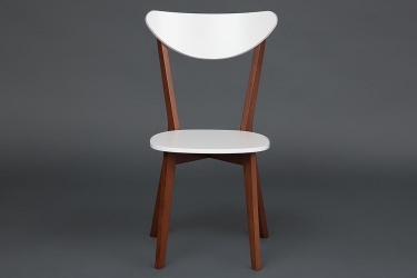 Стул Tetchair MAXI Макси / 1 шт. в упаковке каркас бук, сиденье, спинка - мдф, 86 х 48.5 х 54.5 см, Белый + Коричневый