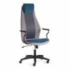 Кресло Tetchair AVIATOR флок, ткань , синий/серый/серый, 32/29/W2-1