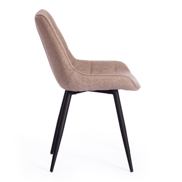 Стул Tetchair ABRUZZO mod. 8060 / 1 шт. в упаковке металл,ткань, 42 х 60 х 84 х 49 см, ткань серо-бежевый, ножки черный