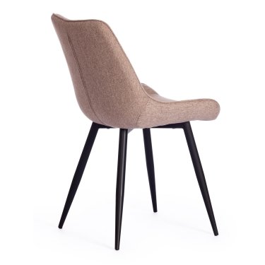 Стул Tetchair ABRUZZO mod. 8060 / 1 шт. в упаковке металл,ткань, 42 х 60 х 84 х 49 см, ткань серо-бежевый, ножки черный