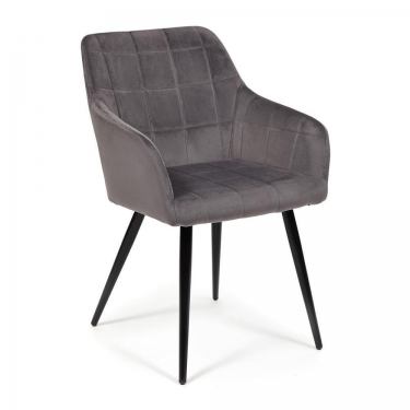 Кресло Tetchair BEATA mod. 8266 / 1 шт. в упаковке металл/ткань, 56х60х82 см, серый G-062-40/черный