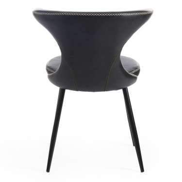 Стул Tetchair FLAIR mod. 9020 / 1 шт. в упаковке экокожа/металл, 60 х 56 х 78 см , зеленый 14/черный