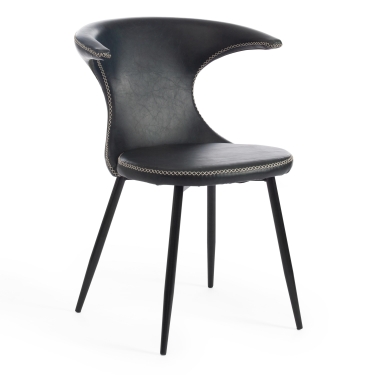 Стул Tetchair FLAIR mod. 9020 / 1 шт. в упаковке экокожа/металл, 60 х 56 х 78 см , зеленый 14/черный