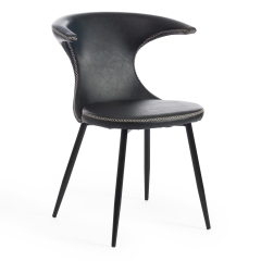 Стул Tetchair FLAIR mod. 9020 / 1 шт. в упаковке экокожа/металл, 60 х 56 х 78 см , зеленый 14/черный