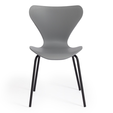Стул Tetchair Jacobsen mod DC 102 / 1 шт. в упаковке пластик/металл, 50 х 46 х 82 см , серый 024/черный