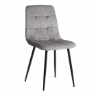 Стул Tetchair CHILLY mod. JSC-220 Велюр/металл , 44,5х52,5х88 см, Dark grey темно-серый HLR24 / черный