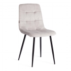 Стул Tetchair CHILLY mod. JSC-220 Велюр/металл , 44,5х52,5х88 см, Light grey светло-серый HLR14 / черный