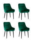Комплект из четырех стульев Stool Group Диана изумрудный, обивка мебельный велюр