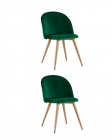 Стул Stool Group Лион велюр с ромбами зеленый 2 шт