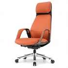 Эргономичное кресло руководителя Eureka Eureka OC07 SERENE Nappa кожа, оранжевое