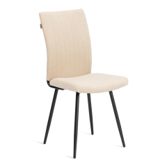 Стул обеденный Tetchair Monte Carlo разборный, ткань велюр, 45х55х97, молочный/черный, Porsche 2