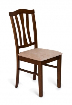 Стул с мягким сиденьем Tetchair CT 8162 дерево гевея, 52х42х94см, Темный Дуб, ткань бежевая