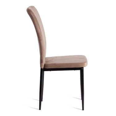 Стул Tetchair VERTER mod. BC577-DC металл, флок, 41 х 52 х 95 см, Beige бежевый HLR8 / черный
