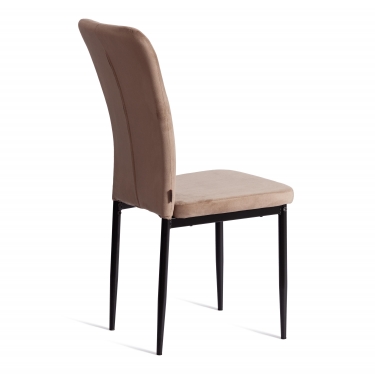 Стул Tetchair VERTER mod. BC577-DC металл, флок, 41 х 52 х 95 см, Beige бежевый HLR8 / черный