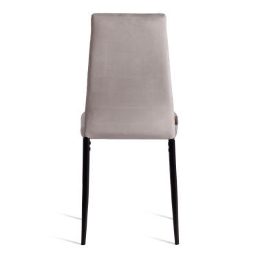 Стул Tetchair Easy mod. JSC02-1 металл, флок, 41 х 52 х 96 см, Light grey светло-серый HLR14 / черный