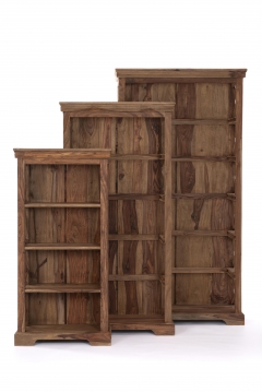 Шкафы для книг набор 3 шт. Tetchair Бомбей - 0761A палисандр, 116х57х30/145х73х36/175х89х44см, Natural tinted натуральный тонированный