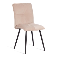 Стул обеденный Tetchair Sweet велюр, 46х55х88, молочный/черный, Porsche 2