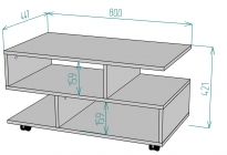 Стол журнальный Аларти TC21 421х800х447 ЯАТ