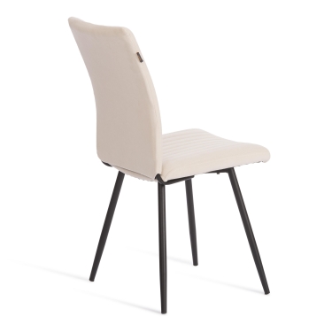 Стул обеденный Tetchair Monte Carlo флок , 50х55х93, молочный/черный, 4