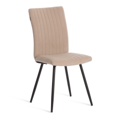 Стул обеденный Tetchair Monte Carlo флок , 50х55х93, бежевый/черный, 7