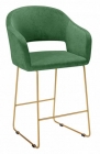 Кресло полубар R-home Oscar ПБ зеленый/Линк золото