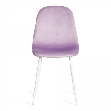 Стул Tetchair BREEZE mod. 4724 / 1 шт. в упаковке вельвет/металл, 44 х 53 х 87 см, Light lavander светло-лавандовый HLR26 / белый