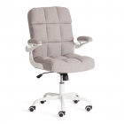 Кресло офисное Tetchair Lugano Wh ткань teddy, светло-серый