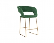 Кресло полубар R-home Hugs зеленый/Линк золото