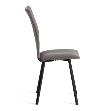 Стул обеденный Tetchair La Rousse велюр, серый/черный, 29, 49х50х93