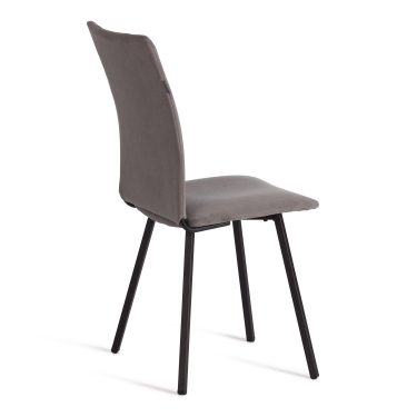 Стул обеденный Tetchair La Rousse велюр, серый/черный, 29, 49х50х93