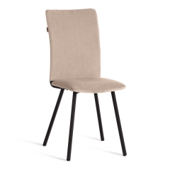 Стул обеденный Tetchair La Rousse велюр, бежевый/черный, 7, 49х50х93