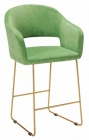 Стул полубар R-home Oscar ПБ Green/Линк золото