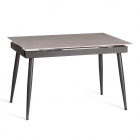 Стол обеденный Tetchair Balmoral / Балморал столешница керамика матовая /опоры металл, серый/черный, 120+40х80х75 см