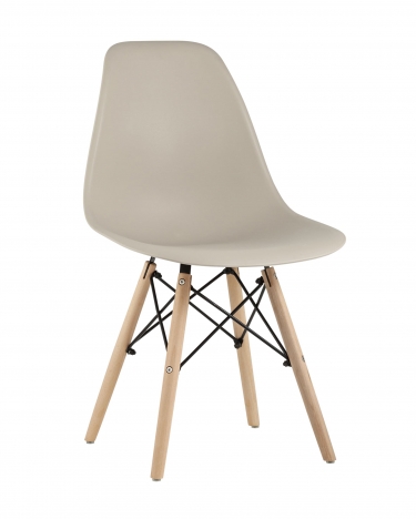 Стул Stool Group Eames Style DSW бежевый разборный каркас