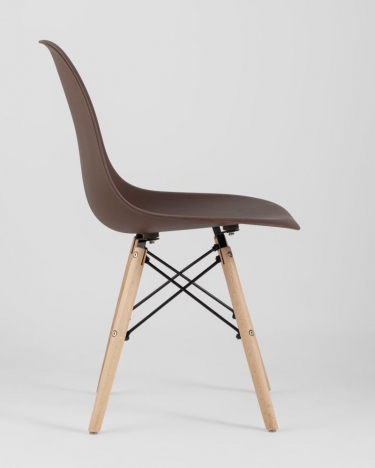Стул Stool Group Eames Style DSW коричневый 4 шт. комплект разборный каркас