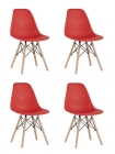 Стул Stool Group Eames Style DSW красный 4 шт. комплект разборный каркас