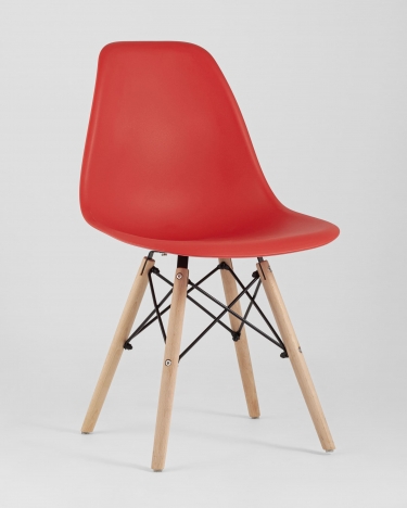 Стул Stool Group Eames Style DSW красный 4 шт. комплект разборный каркас