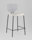 Стул полубарный Stool Group Masey серый с серой экокожей