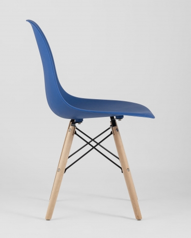 Стул Stool Group Eames Style DSW синий 4 шт. комплект разборный каркас