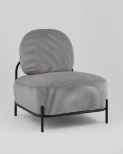 Кресло Stool Group Стоун К велюр рельефный светло-серый