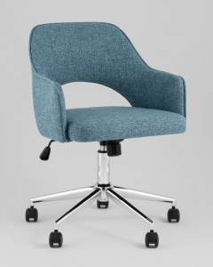 Кресло офисное Stool Group Кларк рогожка синий